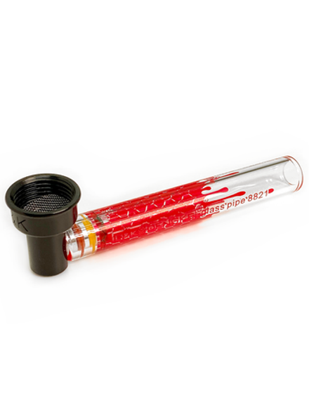 Bee Cells Shooter RED Стеклянная курительная трубка 9.5 СМ