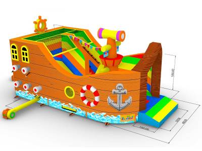 Коммерческий надувной батут «Веселый кораблик», 7*4*3,5 м.