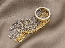 Кольцо Цепи Биколор