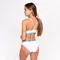 Комплект женский (топ с тонкими лямками, трусы), цвет белый МИКС, размер 42-44