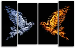 Модульная картина "Огонь и вода"