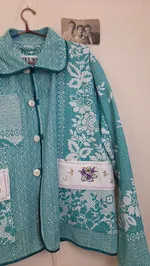 Куртка Soeurs Украшенный Расшитой Салфеткой/Light Green with Napkin Jacket зеленая
