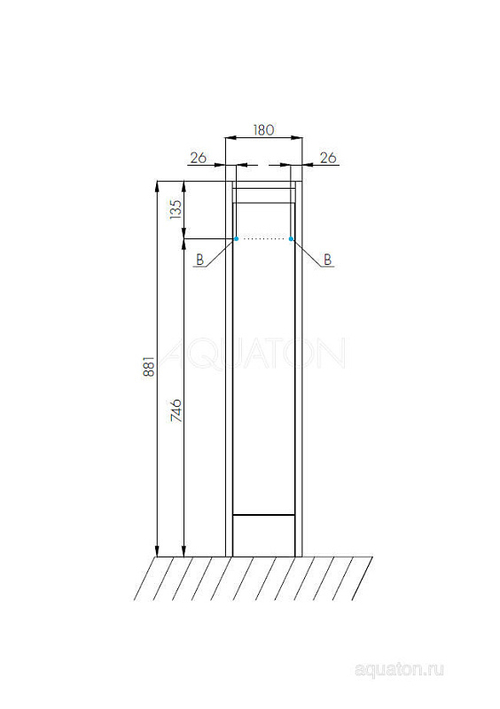 Тумба под стиральную машину AQUATON Лондри 20 (Раковина Рейн 80 белая)