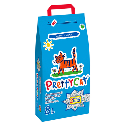 Наполнитель PrettyCat впитывающий глиняный Naturel 4 кг (8 л)
