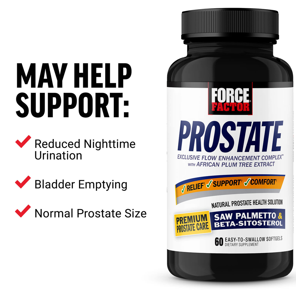 Force Factor, Prostate, натуральное средство для здоровья простаты, 60 удобных капсул