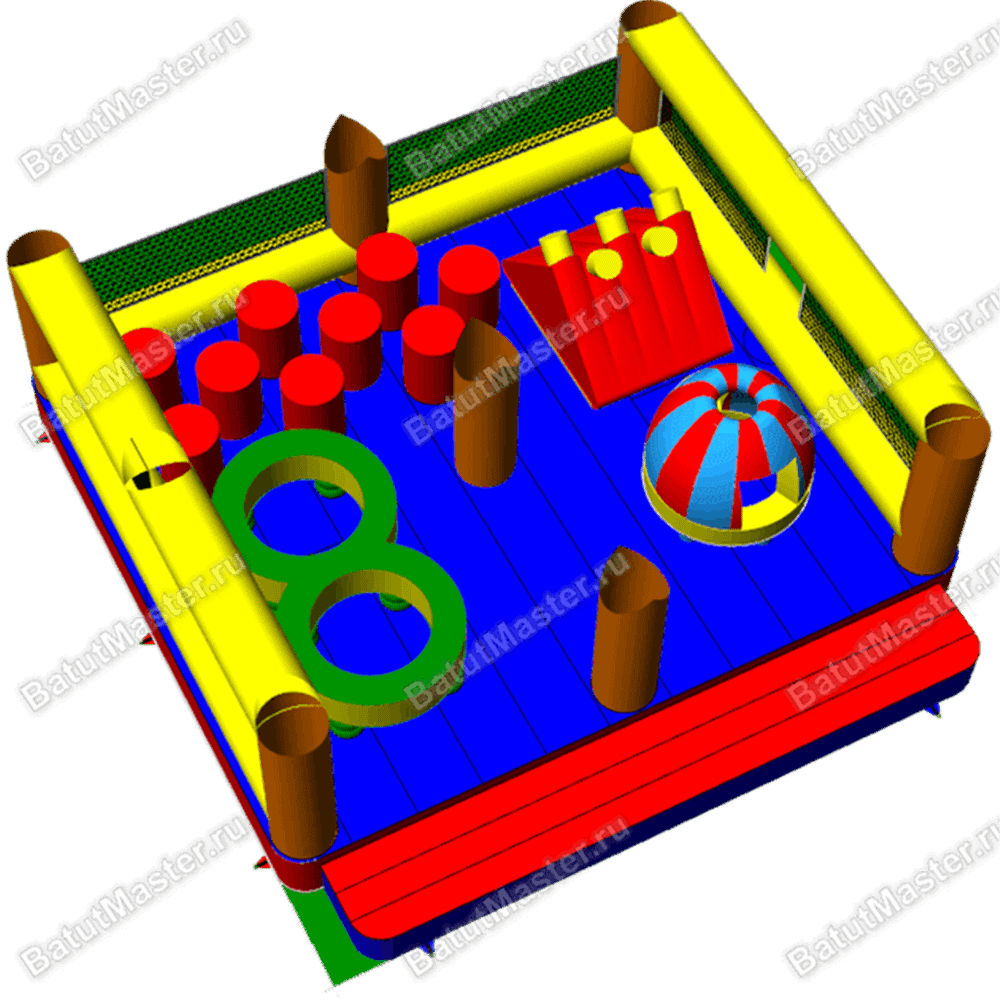 Батут "Спорткомплекс" с тентом 8*8*5 м