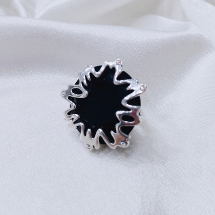 "Астероид" кольцо в серебряном покрытии из коллекции "Дизайн" от Jenavi