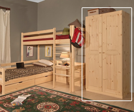 арт. 8046 Шкаф Классика комбинированный (внутри Вешалка+полки) Ш800хГ580хВ1900