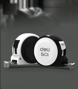 Рулетка "Home Series White" Deli H8005A 5м х 19мм (Эксклюзивный дизайн, подарочная упаковка)