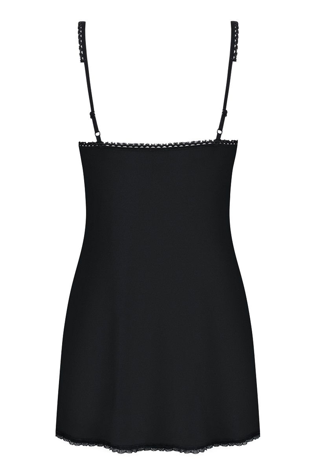 Сорочка Floweria с цветочной вышивкой на лифе (Размер: XXL) (Цвет: черный)