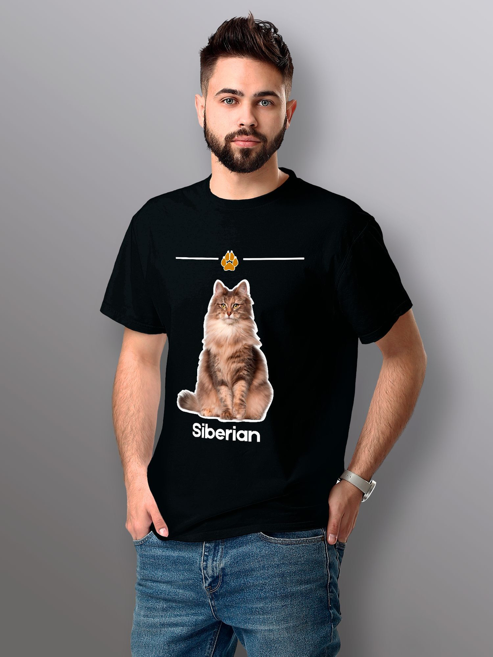 Футболка сибирская кошка