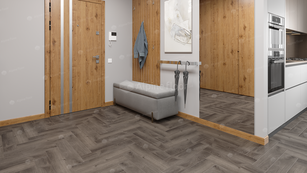 Каменно-полимерная плитка Alpine Floor Parquet Light Дуб Мерга ЕСО 13-13