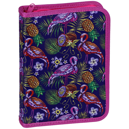 Пенал 1 отделение, 200*140 ArtSpace "Flamingo", дополнительная откидная секция, ткань