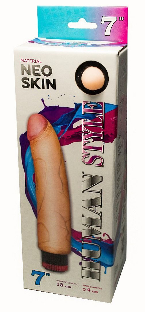 LOVETOY HUMAN STYLE 7 – реалистичный вибромассажёр без мошонки, телесный, 18 см