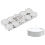 Свечи чайные 10шт, белые, парафин