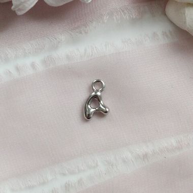 УЦЕНКА!!! Буква A, родий, 13 мм, 1 шт, У004