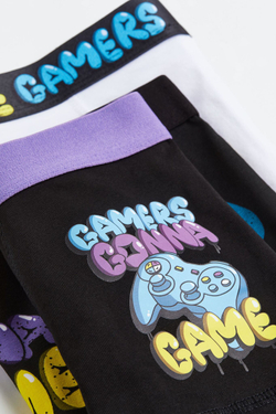 H&M Набор из пяти трусов-боксеров, черный/серый