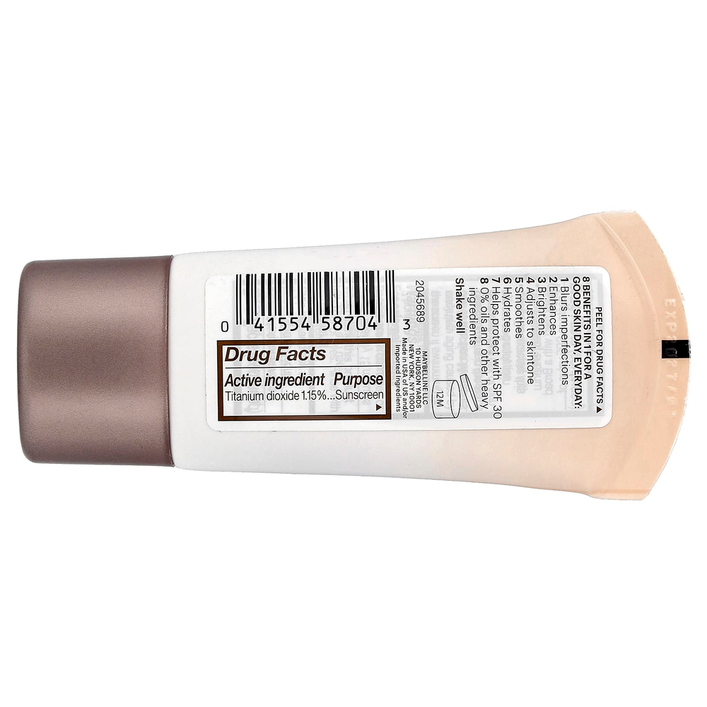 Maybelline, Dream BB Fresh, увлажняющий бальзам для кожи, SPF 30, 100 светлый прозрачный оттенок, 30 мл (1 жидк. унция)