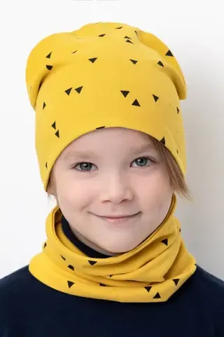 комплект  для мальчика  К 8125/желтый,треугольники