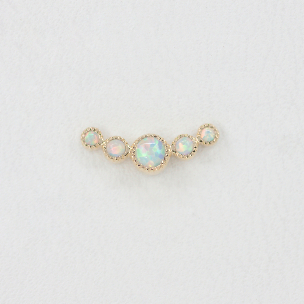 Moonheart cab grisant tops with synthetic opals