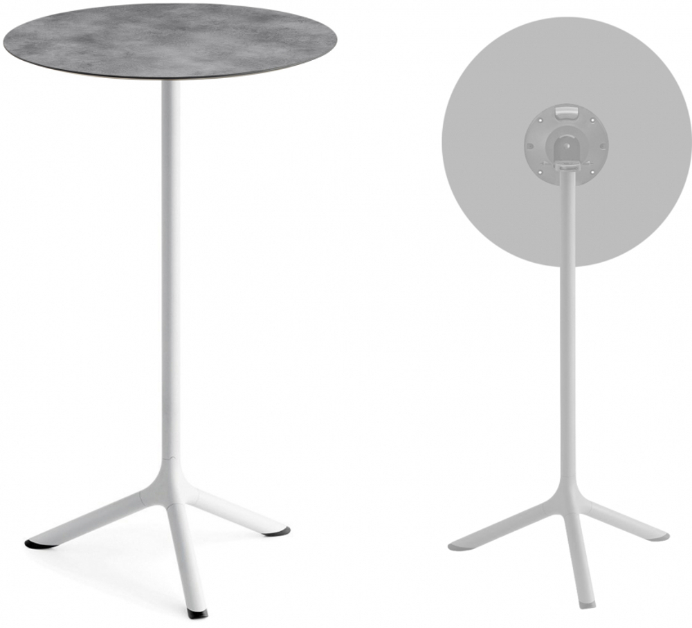 Стол ламинированный барный складной Scab Design Tripe Folding, белый, цементный