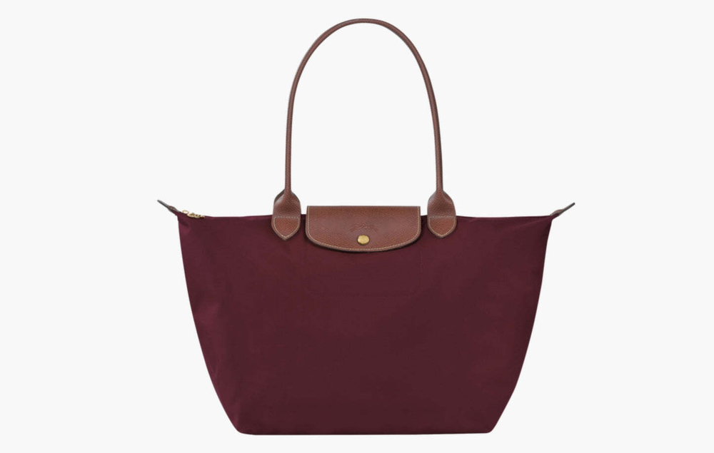 Longchamp Le Pliage Original Recycled Canvas L Tote Bag "Burgundy"
