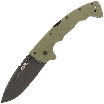 Cold Steel CS_FL-50MAX 5-Max - складной нож, рук-ть зелен. G10, черн. клинок CPM-S35VN