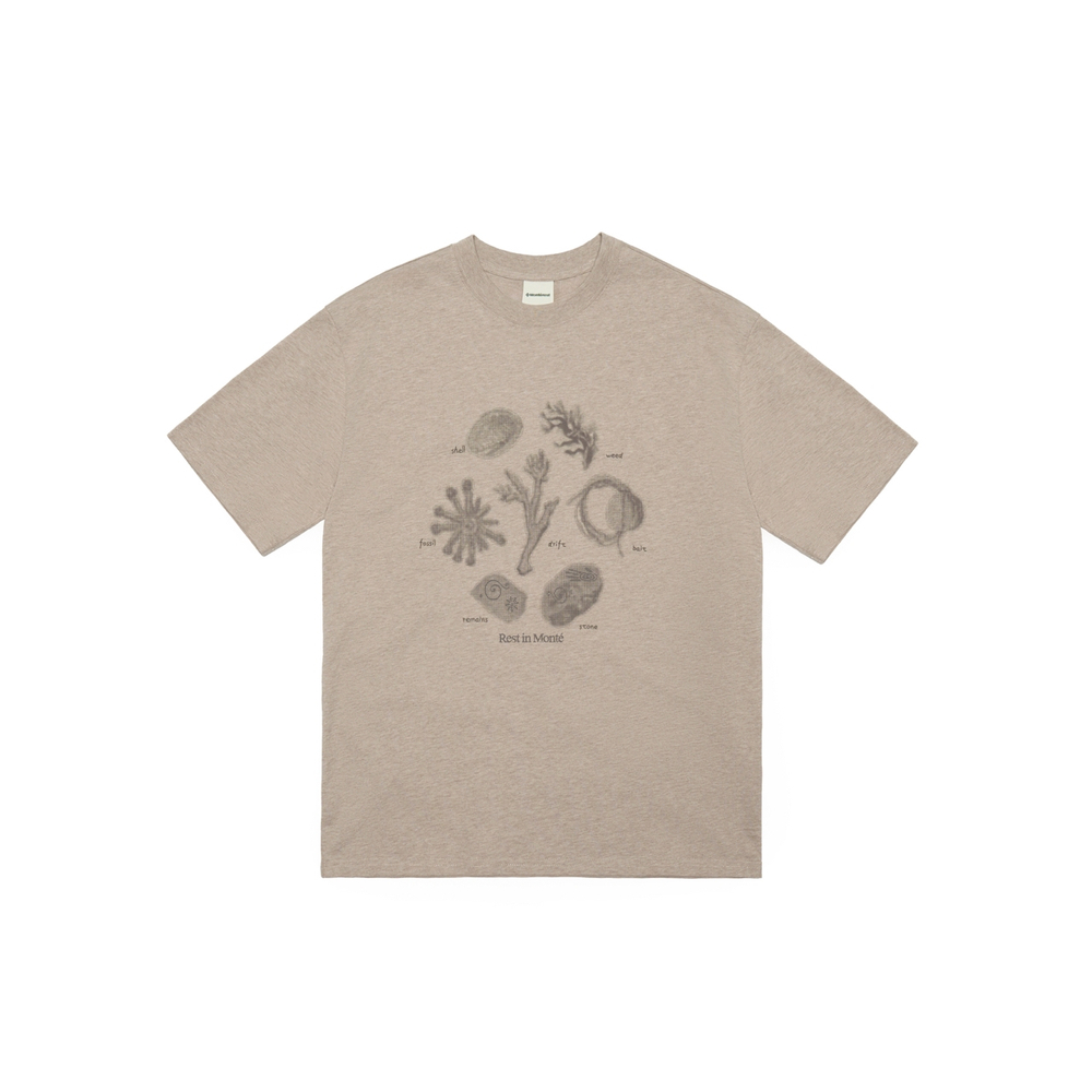 Футболка Nothomme Monterest Loose Fit Hiking T-Shirt "Milk Coffee Brown"
