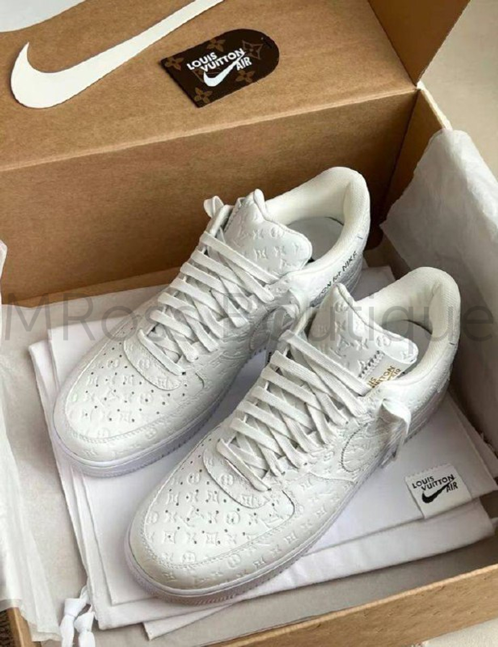 Белые кроссовки Louis Vuitton Nike Air Force 1