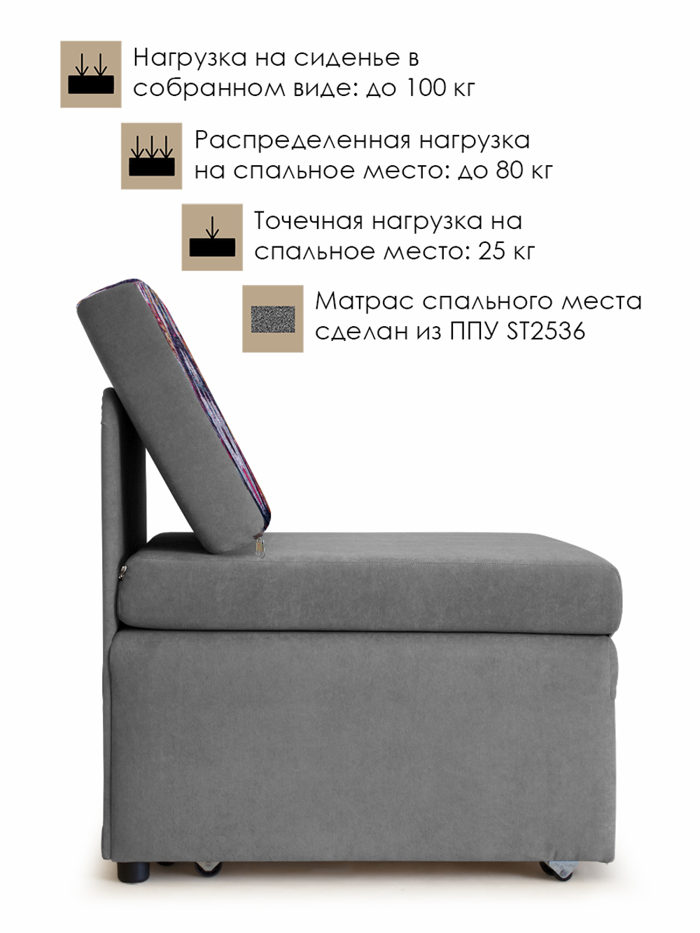 Кресло-кровать "Миник", купон Хаски