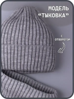 Шапка для мальчика со снудом осенняя