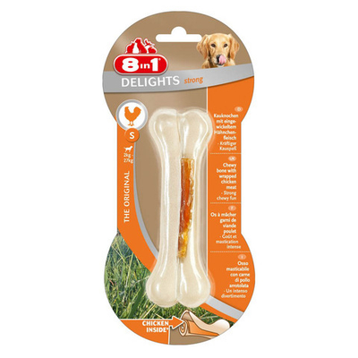 8in1 Delights Bones Strong S 60 г (курица) - косточка прессованная для мелких собак