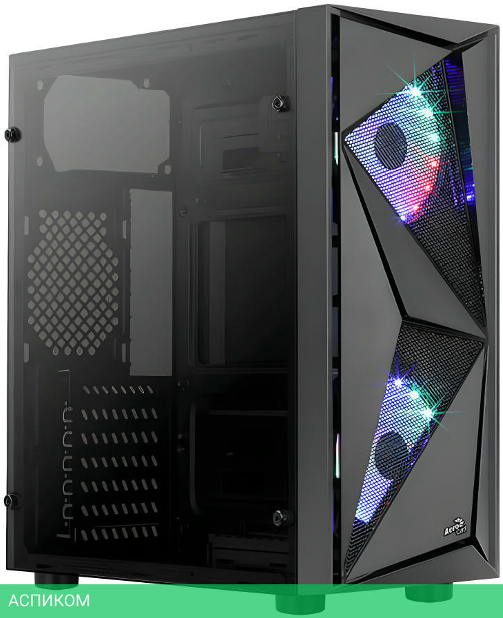 Корпус AeroCool ATX Без БП Glider (Cosmo-G-BK-v1)