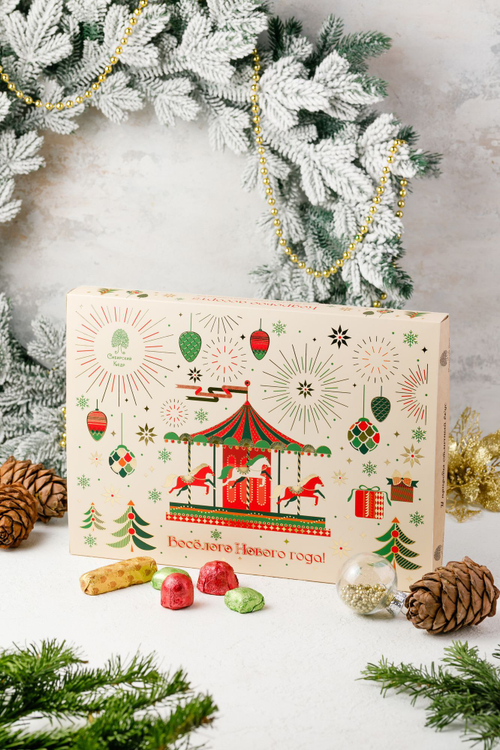 Набор конфет «Кедровое ассорти» Каруселька, 200 г в подарочной обложке