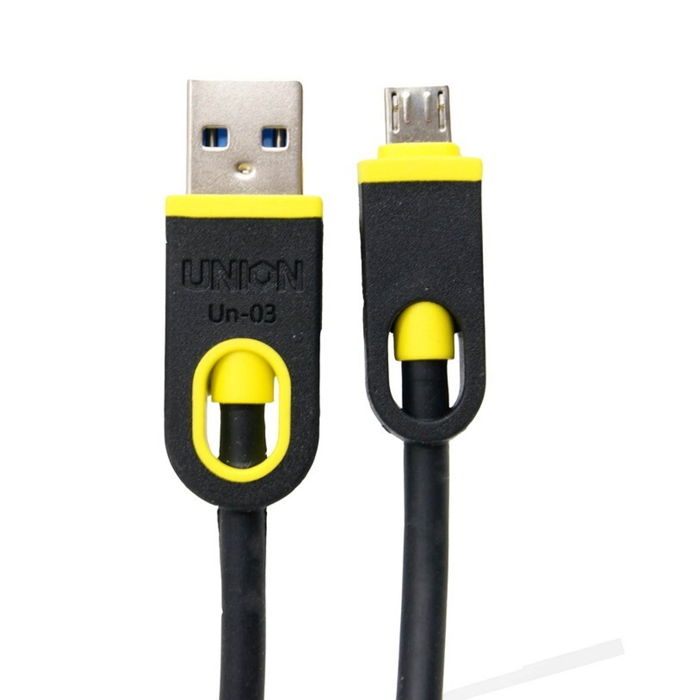 Кабель USB - Micro UNION UN-03 (черный) 1м