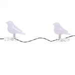 Гирлянда для улицы «Птица» 2м, 10ламп LED чёрный провод, 2 реж, IP-55, Теплый белый (солнечная батарея).