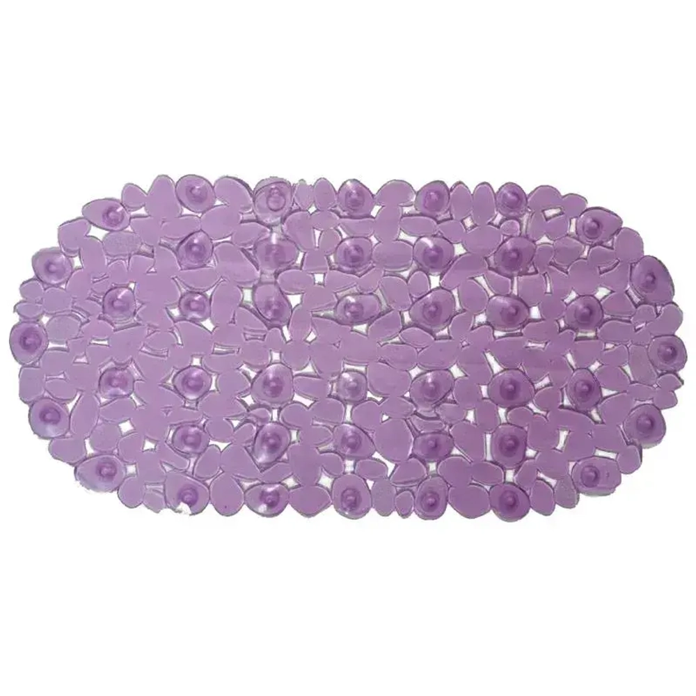 Коврик ПВХ для ванной Камешки, сиреневый