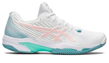 Женские Кроссовки теннисные Asics Solution Speed FF 2 Clay - white/frosted rose