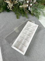 КОМПЛЕКТ коробок на 12 конфет белая 2 ряда 5 шт