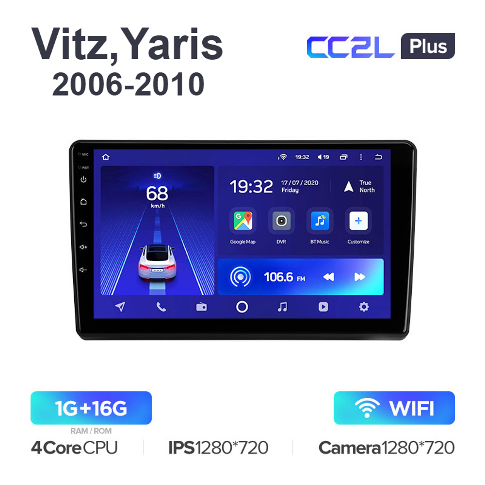 Teyes CC2L Plus 10,2"для Toyota Vitz, Yaris 2006-2010