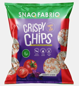 ЧИПСЫ SNAQ FABRIQ СО ВКУСОМ ТОМАТ И БАЗИЛИК 50ГР
