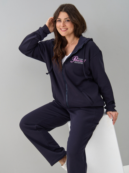 Костюм с брюками КБис-055/антрацит-п