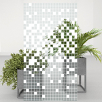 Душевое ограждение DIONRIA (100х100) стекло с рисунком мозаика, без поддона