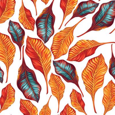 Листья пальмы на белом