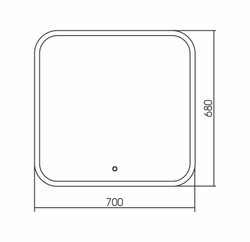Зеркало GROSSMAN COMFORT 70х68 с LED подсветкой