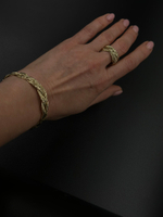 Браслет разъемный косы, оттенок золото