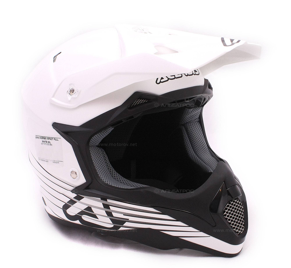 Шлем кроссовый ACERBIS IMPACT FULL WHITE