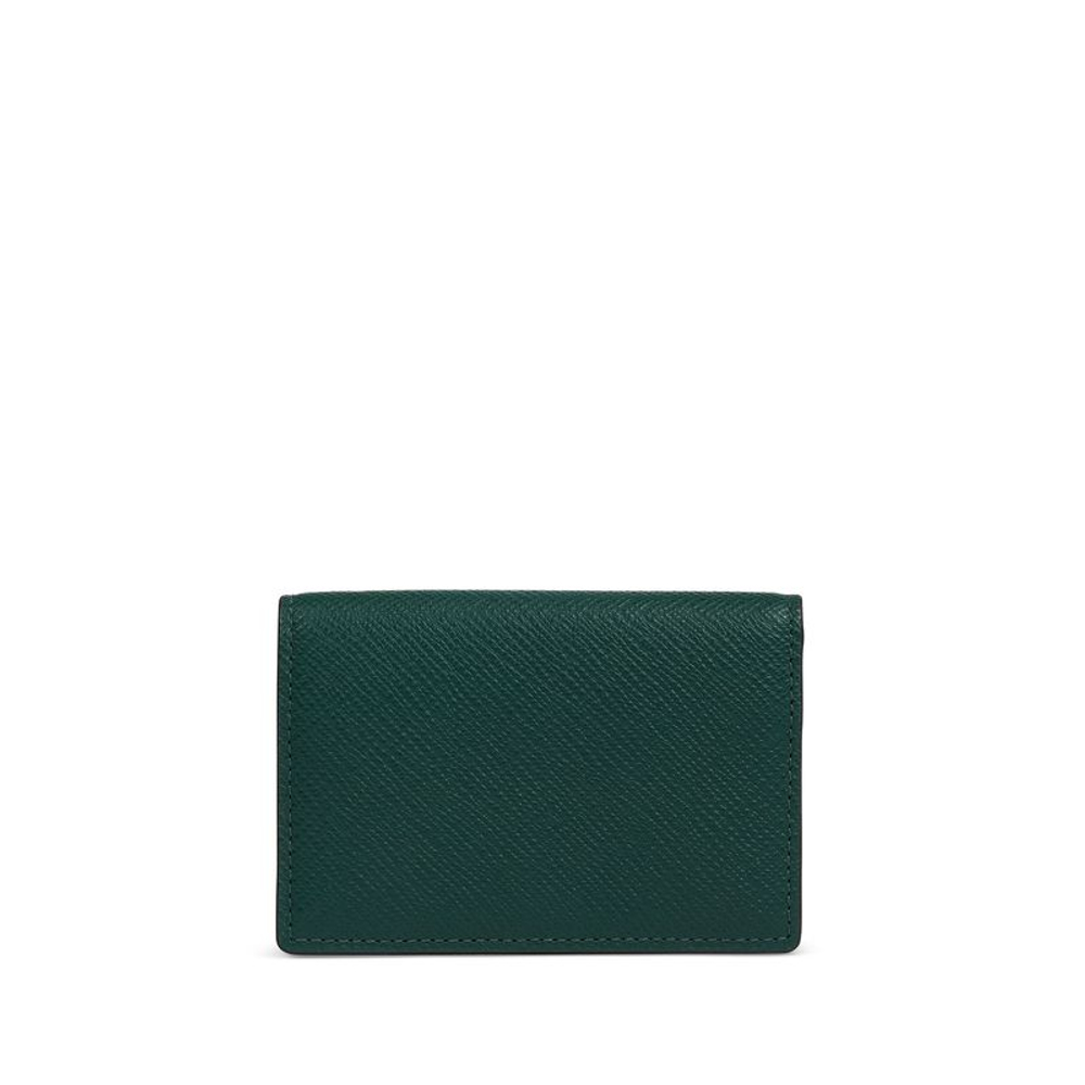 Smythson Картхолдер Folded Card Case with Snap Closure in Panama, Nile Blue