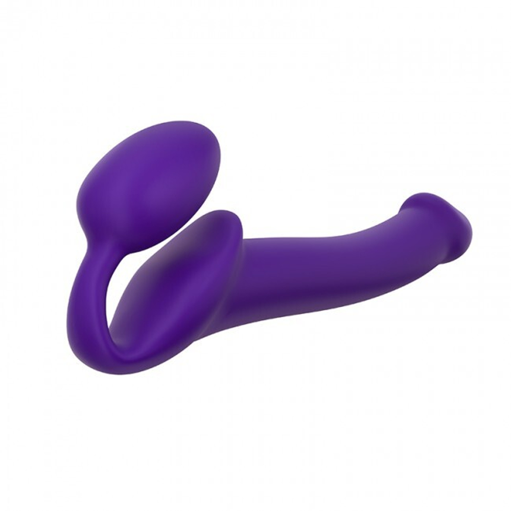 Безремневой страпон Strap-on-me Semi-Realistic, фиолетовый, M