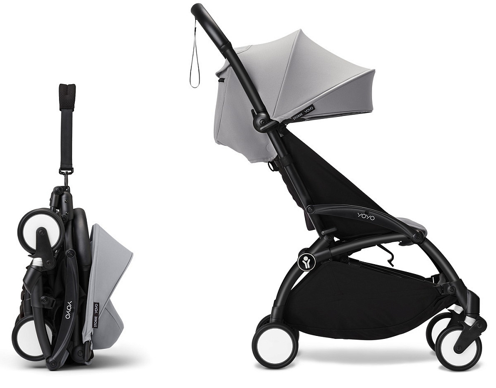 Коляска Stokke YOYO3 Newborn Pack рама чёрная Black 2 в 1 Stone